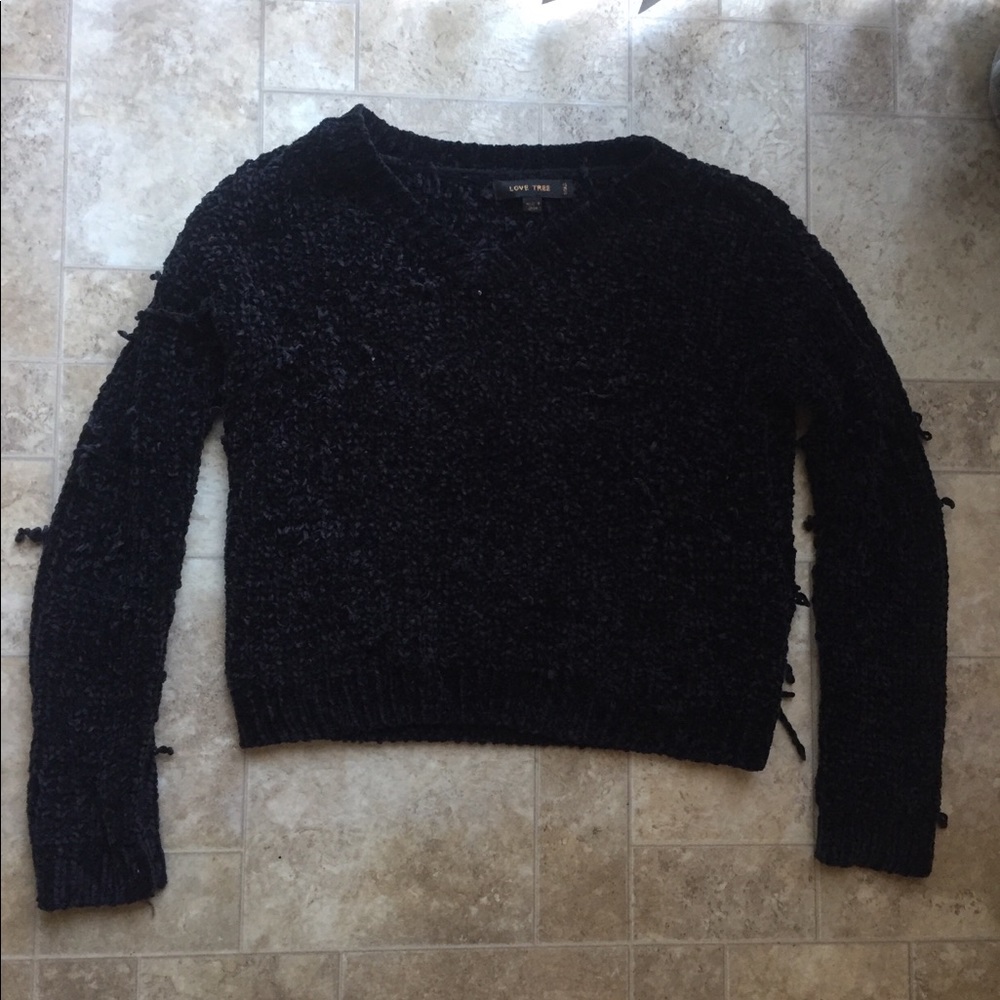 Black Velvet Sweater